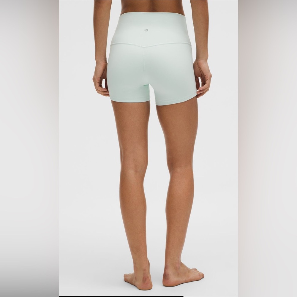 🆕Lululemon🍋 Align High-Rise (double lined )Short 4" Colour Mint Breeze Sz 10